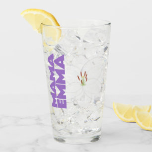 Copo De Pint Taça Floral Personalizada de Vidro com Lily Design