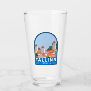 Copo De Pint Tallinn Estônia Retro Viagem Art Vintage