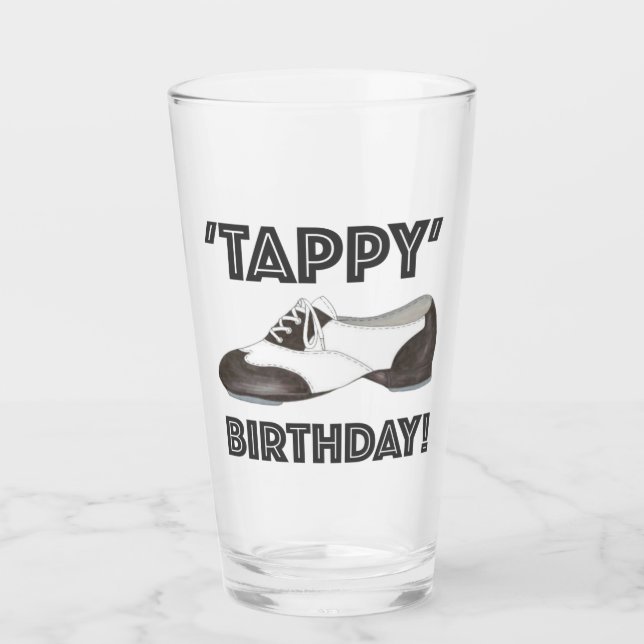 Copo De Pint Tappy Happy Birthday Tap Dance Tapdance Calçado (Frente)