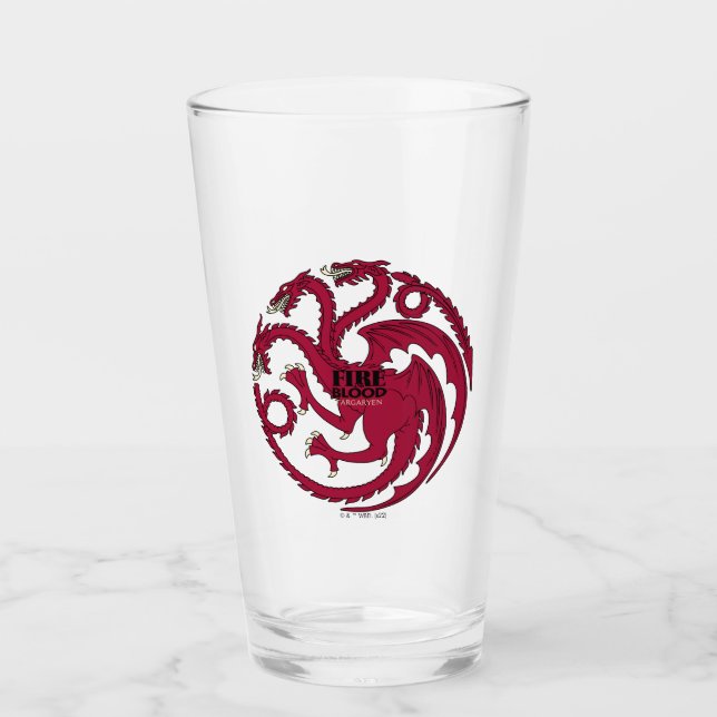 Copo De Pint Targaryen Sigil - Fire & Blood (Frente)