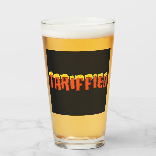 Copo De Pint Tarifa Tarifada Donald Trump engraçada (Frente (Preenchido))