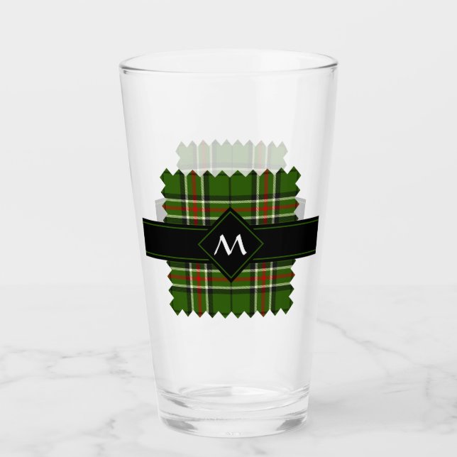 Copo De Pint Tartan Verde, Preto, Vermelho e Branco (Frente)