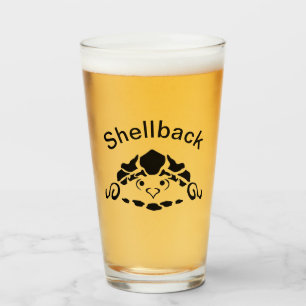 Copo De Pint Tartaruga Assustada Escondendo-se em seu Shell