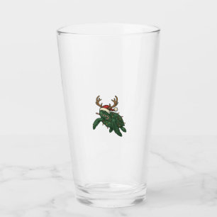 Copo De Pint Tartaruga Marinha De Natal Rena Gravura Vintage De