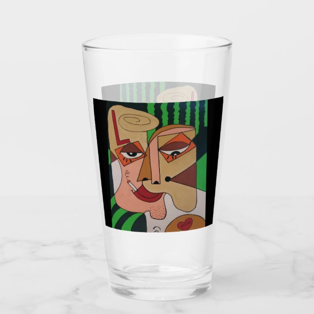 Copo De Pint Tattoo Guy Glass Tumbler (Frente)