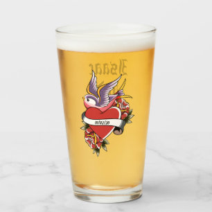 Copo De Pint Tatuagem personalizada de Dia de os namorados