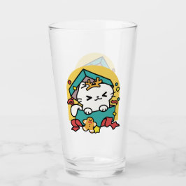 Copo De Pint Tempo Puro! - Design de Natal para Gatos Festivos