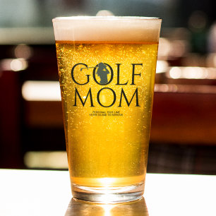 Copo De Pint Tendência Legal "GOLF MOM" Marinho Pint Azul