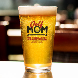 Copo De Pint Tendência Legal "GOLF MOM" Ponto de Tipografia Ver