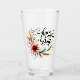 Copo De Pint Tenha um bom dia floral