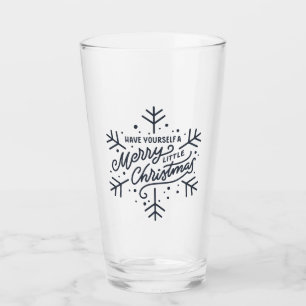 Copo De Pint Tenha um Natal Feliz - Floco de neve