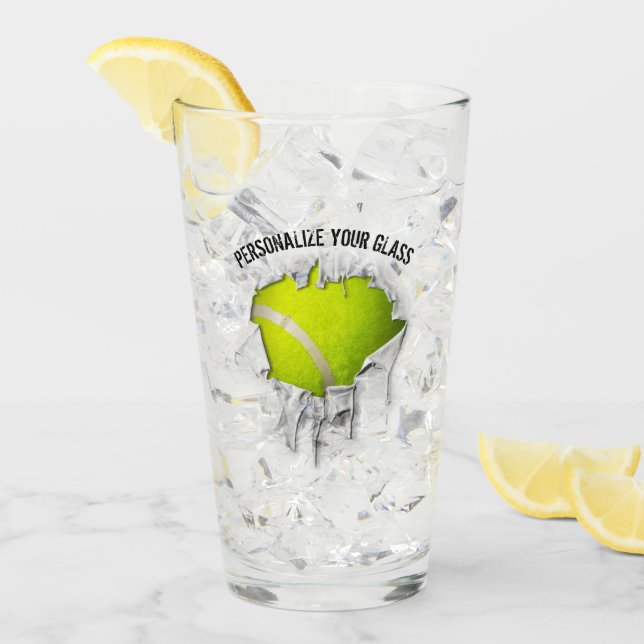 Copo De Pint Tênis torn (Personalizado) (Gelo frontal)