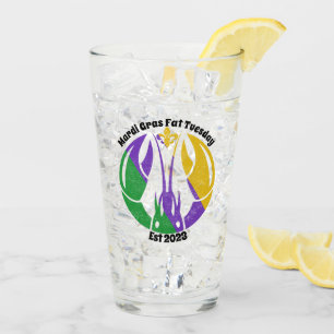 Copo De Pint Terça-feira Gorda do Mardi Gras Roxo Dourado Verde