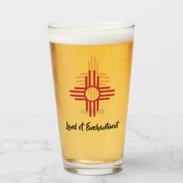 Copo De Pint Terra do encantamento Símbolo de cerveja Zia Sun