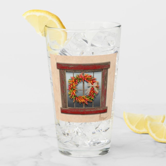 Copo De Pint Terra do Sudoeste do Chile em Janela Rústica de Ma (Gelo frontal)