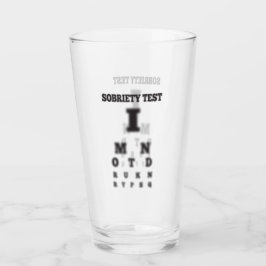 Copo De Pint Teste de Sobriedade Engraçado 🍻 Gráfico de Olhos 