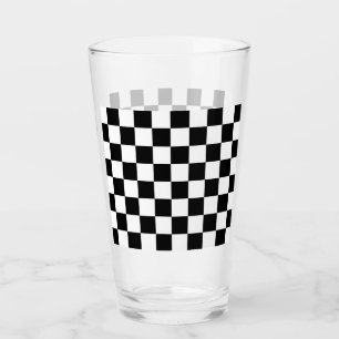 Copo De Pint Teste padrão clássico do branco do preto do