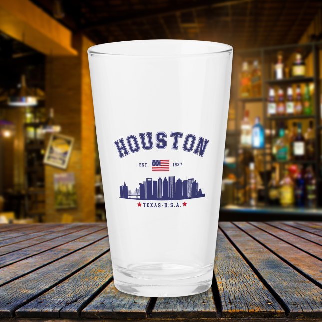 Copo De Pint Texas Pride: Houston Modern Skyline (Criador carregado)