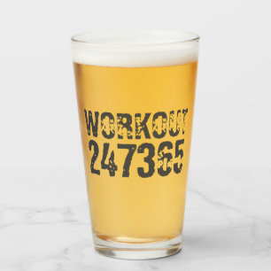 Copo De Pint Texto desgastado e riscado Treino 247365 rosa