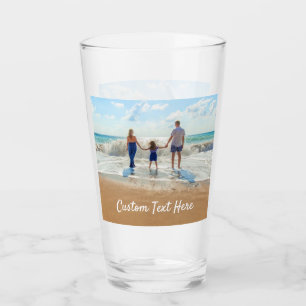 Copo De Pint Texto Fotográfico Personalizado Vidro de Fotografi