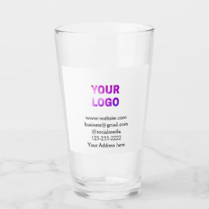Copo De Pint texto simples mínimo adicione seu logotipo/design
