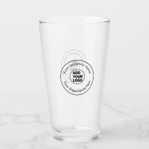 Copo De Pint texto simples mínimo adicione seu logotipo/design