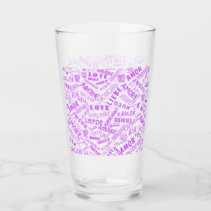 Copo De Pint Texto Vidro Amor ou Escolher Cor