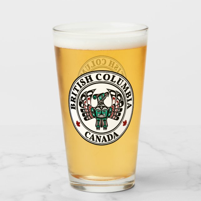 Copo De Pint Thunderbird Negra-Americana de Arte Negra (Frente (Preenchido))