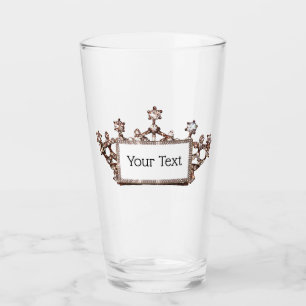 Copo De Pint "Tiara Dourado personalizada"