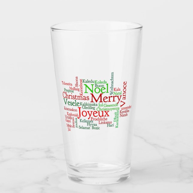 Copo De Pint Tidings De Natal Pelo Mundo (Frente)