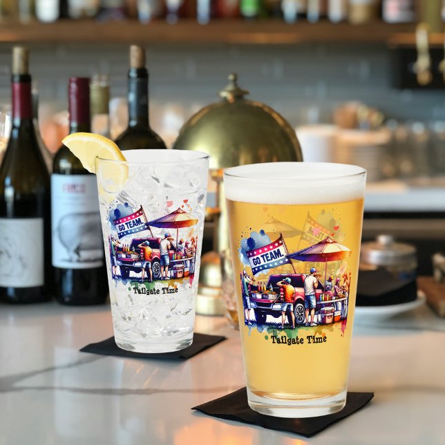Copo De Pint Time Go Team de Personalização (Tailgate Time Go Team Collection  Drink Glasses)