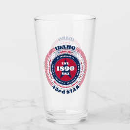 Copo De Pint Tipografia Circular de Lembrança de Idaho