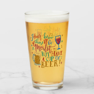Copo De Pint Tipografia engraçada do humor da cerveja do vinho