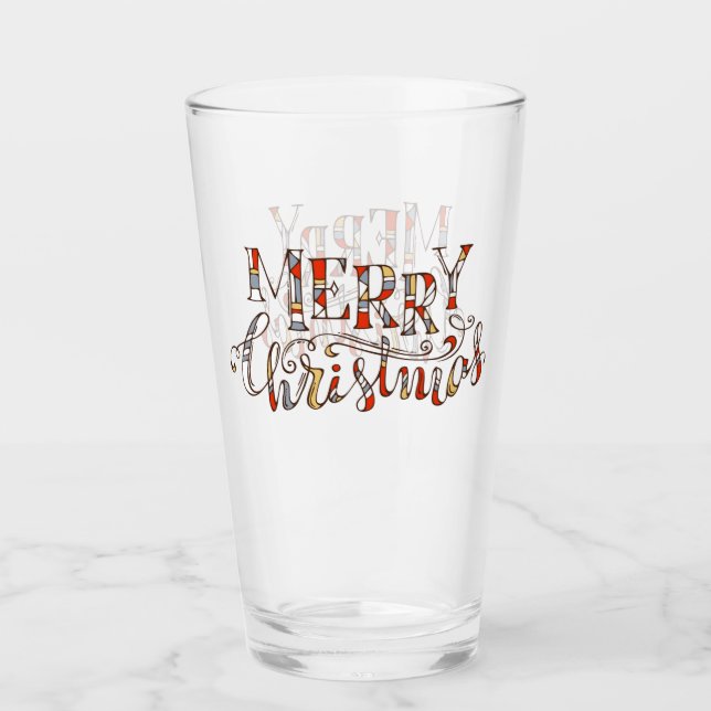 Copo De Pint Tipografia Feliz Natal (Frente)