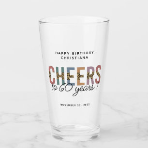 Copo De Pint Tipografia Personalizada Moderna 60º Aniversário d