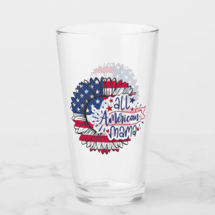 Copo De Pint Todos os EUA Patriota da Mama Vermelha Branca Azul