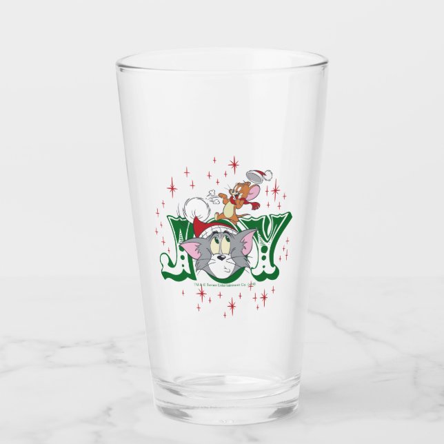 Copo De Pint Tom e Jerry Holiday Joy (Frente)