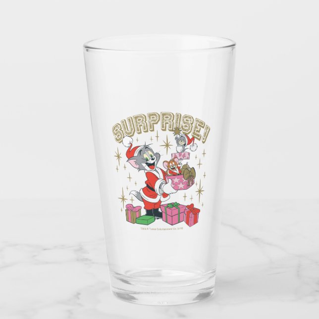 Copo De Pint Tom, Jerry e Nibbles Surpresa de Férias (Frente)