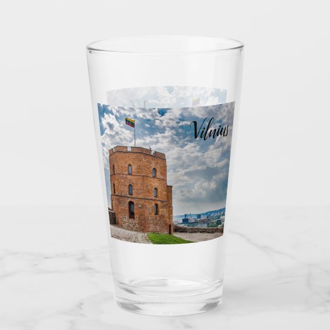 Copo De Pint Torre Gediminas em Vilnius, Lituânia (Frente)