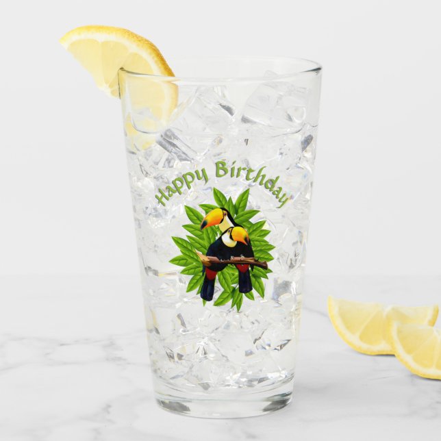 Copo De Pint Toucan Duo Birthday (Gelo frontal)