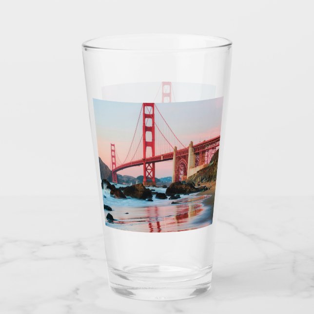 Copo De Pint travesseiro decorativo da ponte ouro (Frente)