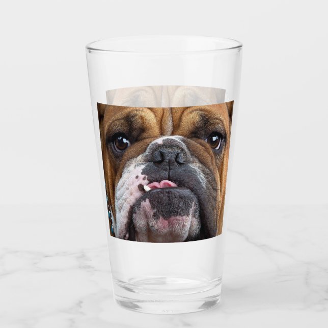 Copo De Pint Travesseiro decorativo Inglês Bulldog (Frente)