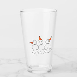 Copo De Pint Três aves no arame