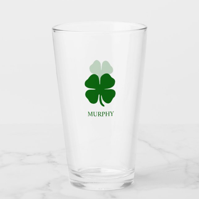 Copo De Pint Trevo Verde Personalizado (Frente)