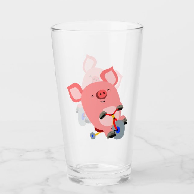 Copo De Pint Tricycle Pig Tumbler de Cartoon (Frente)