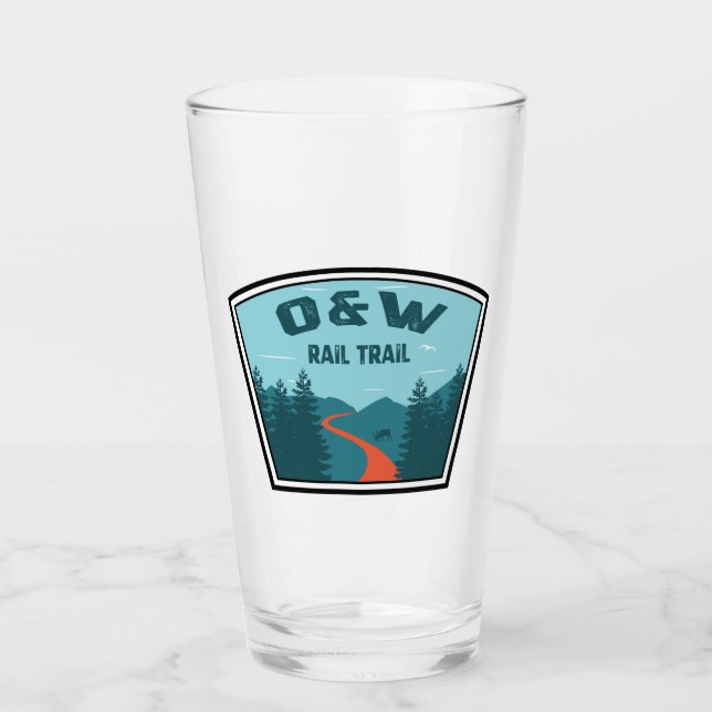 Copo De Pint Trilha de trem de O&W (Frente)