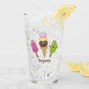 Copo De Pint Trio de desenho animado de picolé de sorvete engra