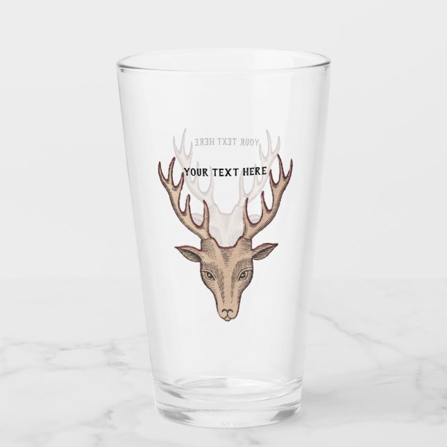 Copo De Pint Troféu Marrom-masculino Deer Head Grandes Atletas (Frente)