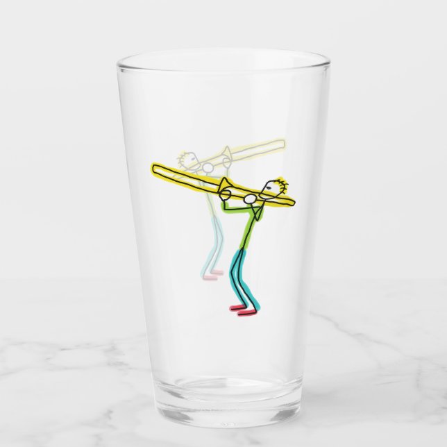 Copo De Pint Trombone Stickman (Frente)