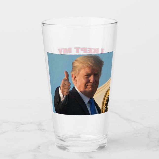 Copo De Pint Trump 2024 - Eu cumpri minhas promessas. (Frente)